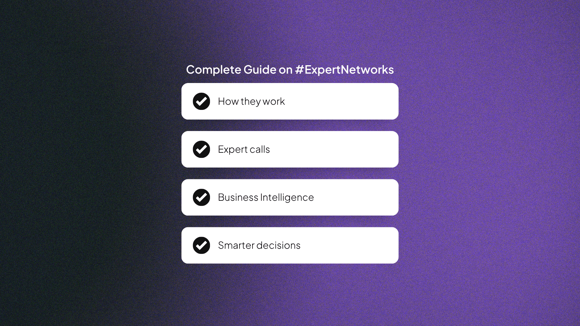 Expert Networks 2026