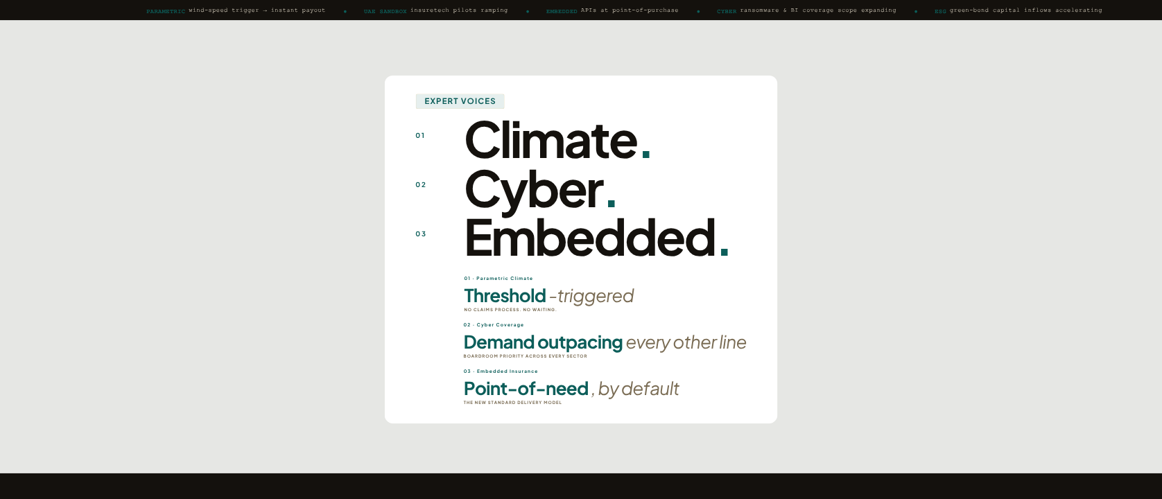 Three Emerging Insurance Trends the GCC Should Be Watching: Climate, Cyber, and Embedded