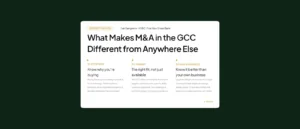 What Makes Mergers and Acquisitions in the GCC Different from Anywhere Else