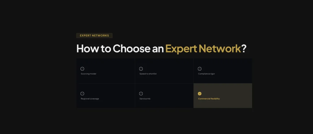 How to Choose an Expert Network (Framework + Checklist)